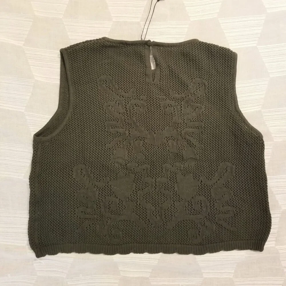 NWT Disturbia Tulip Jacquard Knit Crop Top - Picture 6 of 9